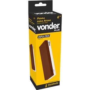 Pedra para afiar, 6", retangular, dupla face G400/G1.000 VONDER PLUS