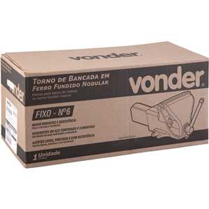 Torno de bancada fixo, n° 6, em ferro fundido nodular, VONDER