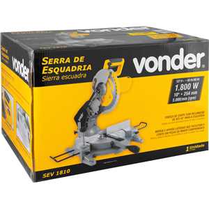 Serra de esquadria 10", 1.800W, 127V~, SEV 1810 VONDER