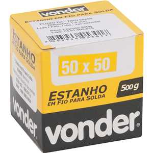 Estanho em fio,  com fluxo,1,5 mm, 50 x 50,com 500 g,VONDER