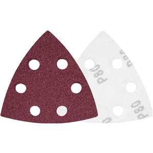Lixa triangular com costado em pluma, grão 80, para lixadeira multifunção, VONDER
