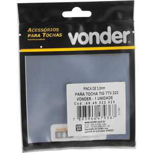 Pinça 3,2 mm x 50,0 mm, para tocha TIG, VONDER