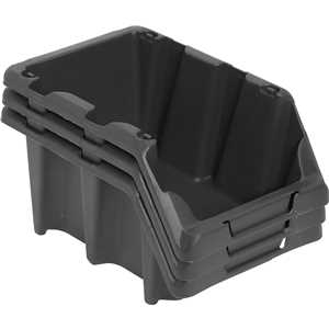 Gaveteiro plástico, nº 5, 12,0 cm x 15,0 cm x 26,0 cm,modelo prático, preto, VONDER