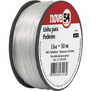 Linha para pedreiro, lisa, com 50 m, NOVE54