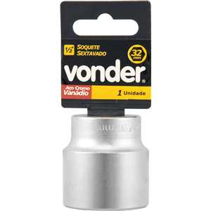 Soquete sextavado com encaixe de 1/2", 32 mm, VONDER