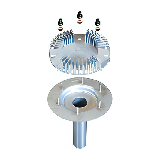 Captador Pluvial em Aço Inox para Calha PAM Saint-Gobain