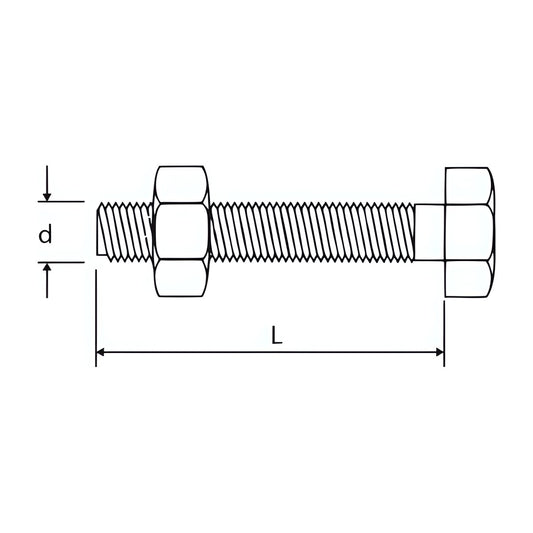 Parafuso Galvanizado para Junta com Flanges PAM Saint-Gobain