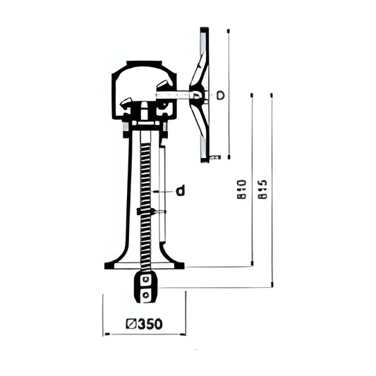 Pedestal de Manobra com Engrenagens PME PAM Saint-Gobain