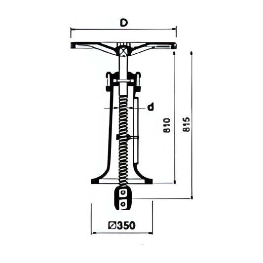 Pedestal de Manobra Simples com Indicador de Posição PAM Saint-Gobain