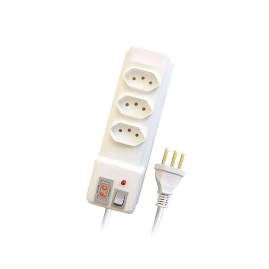 Filtro Linha 3 Tomadas Bivolt Fc Branco