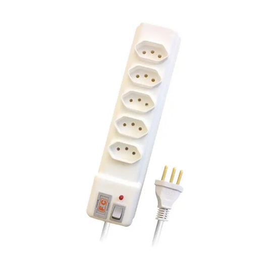 Filtro Linha 5 Tomadas Bivolt 1,2M Fc Branco