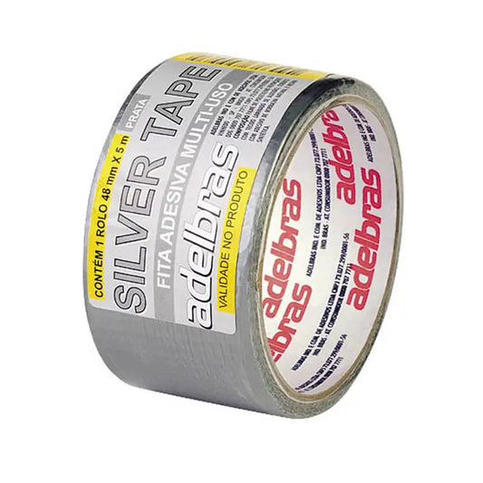 Fita Adesiva Silver Tape Cinza Adelbras 48X10