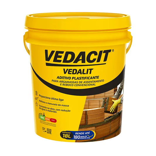 Impermeabilizante Argamassa 18L Plastificante Vedalit