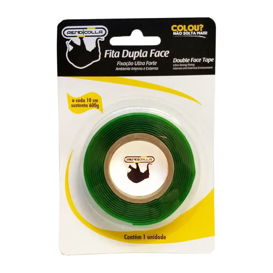 Fita Dupla Face Fixa Forte 12X2m Rendicola