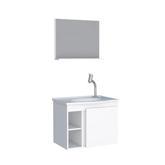 Gabinete Banheiro 45X53x40 Madeira Safira Branco