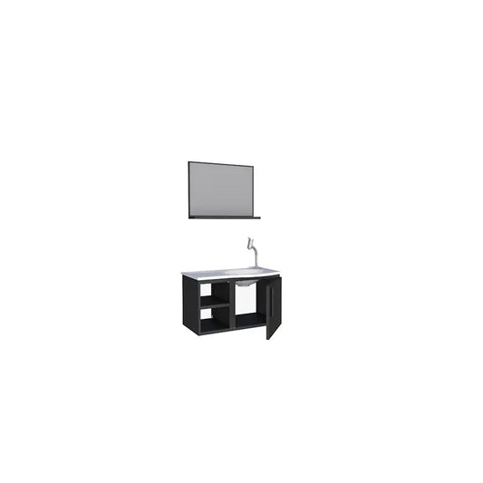 Gabinete Banheiro 36X62x35 Aço Caju + Espelho Cozimax