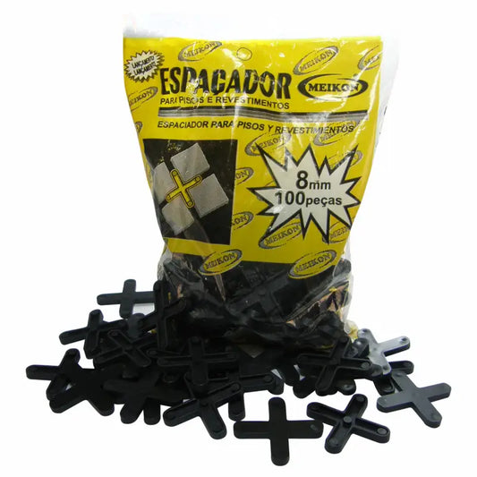 Espaçador Azulejo E Piso 8Mm Preto Meikon