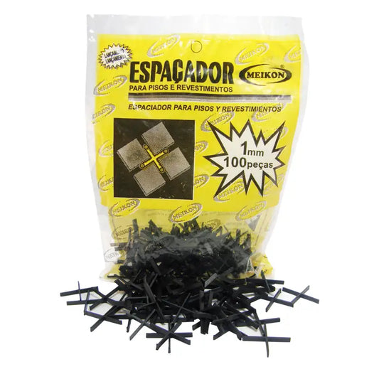 Espaçador Azulejo E Piso 1Mm Preto Meikon