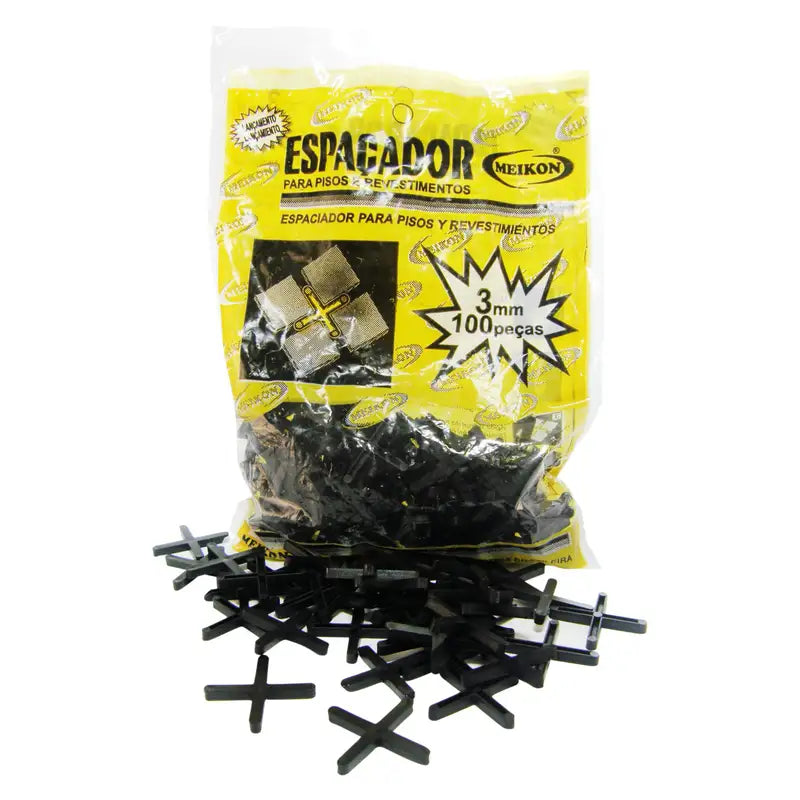 Espaçador Azulejo E Piso 3Mm Preto Meikon