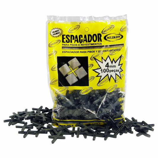 Espaçador Azulejo E Piso 4Mm Preto Meikon