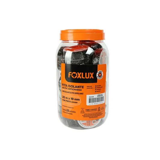 Fita Isolante 20Mx19mm Foxlux Pote C25