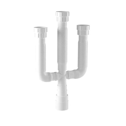 Sifão Sanfonado Triplo Branco 720Mm Socelplast
