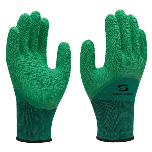 Luva Malha Banhada Látex Verde 9 Safety
