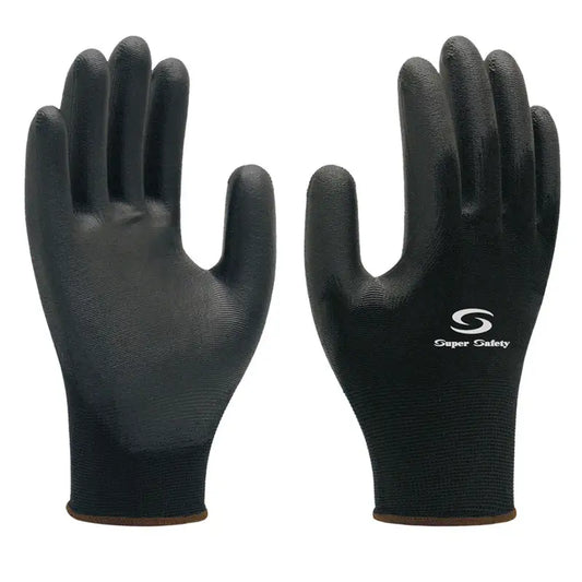 Luva Helanca Pu Preta T9g Safety