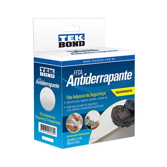 Fita Antiderrapante Escadas Transparente 05Cmx05m Tekbond