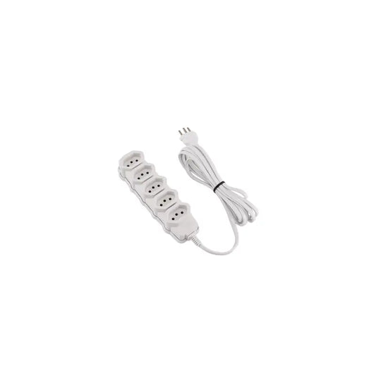 Extensão 05M Pl 5 Saídas Tripolar Branco