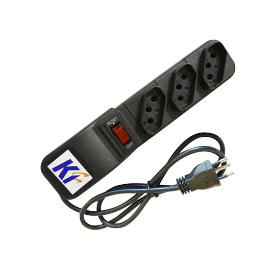 Filtro Linha 3 Tomadas Bivolt Rearme Kf