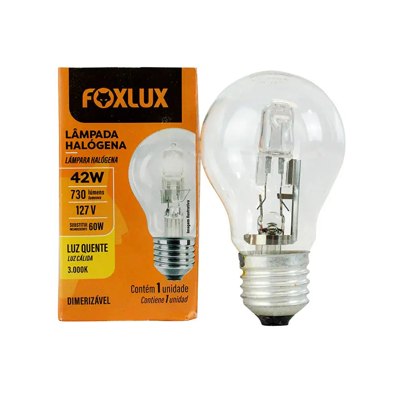Lâmpada Halógena 42=60X127v Foxlux C10