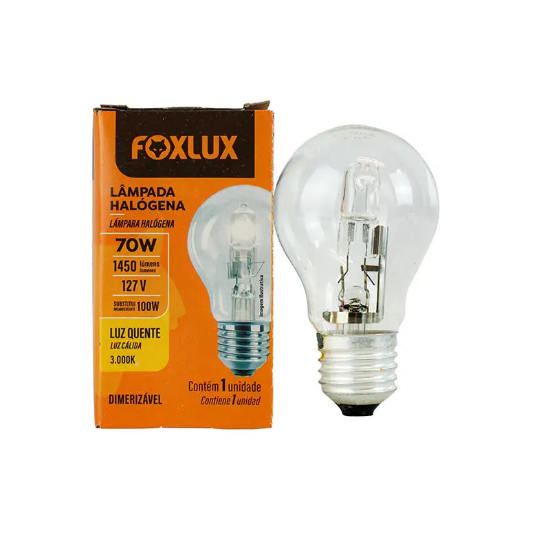 Lâmpada Halógena 70=100X127v Foxlux C10