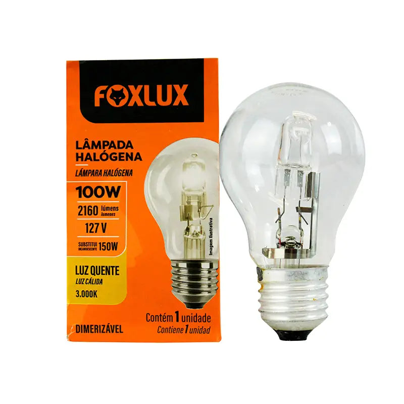 Lâmpada Halógena100=150X127v Foxlux C10