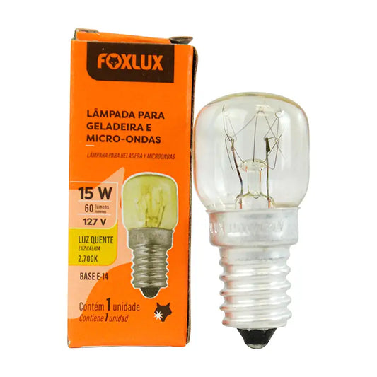 Lâmpada Geladeira/Fogão/ Microondas 15X127 E14 Foxlux C10