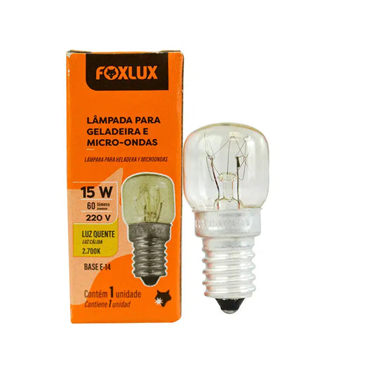 Lâmpada Geladeira/Fogão/ Microondas 15X220 E14 Foxlux C10