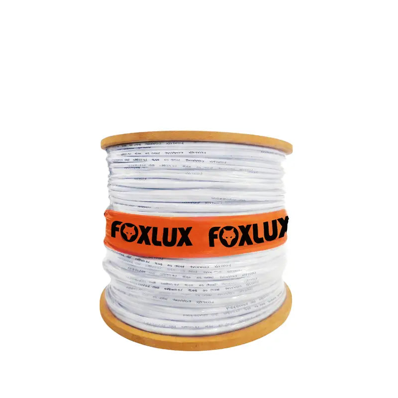 Fio Antena Tv Coaxial Rígido C59 67 Branco Foxlux 300M