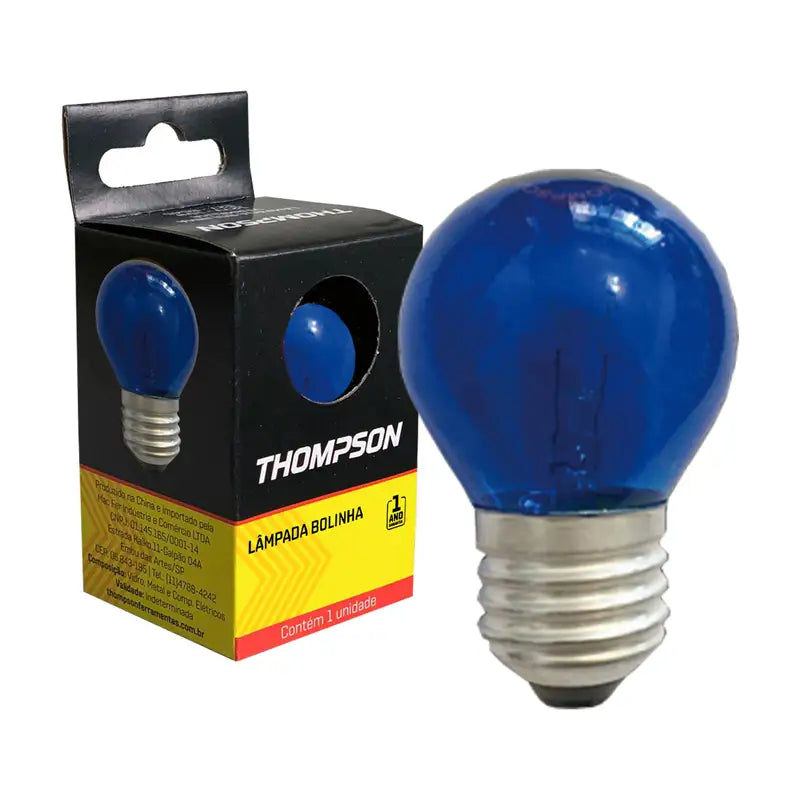 Lâmpada Bolinha 07X220 Azul Thompson C10