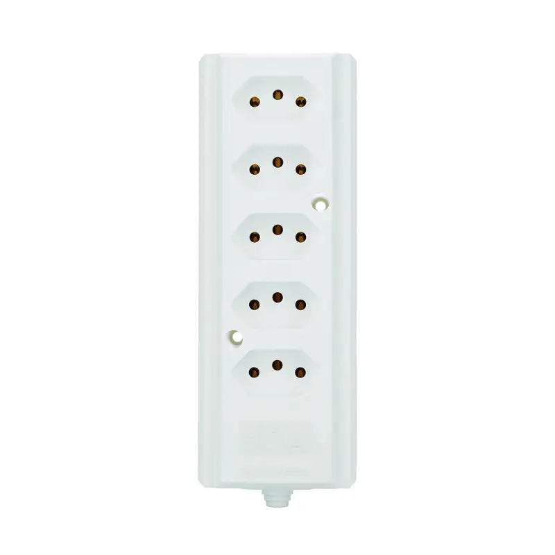 Tomada Barra Quintupla Branco 2P+T 10A