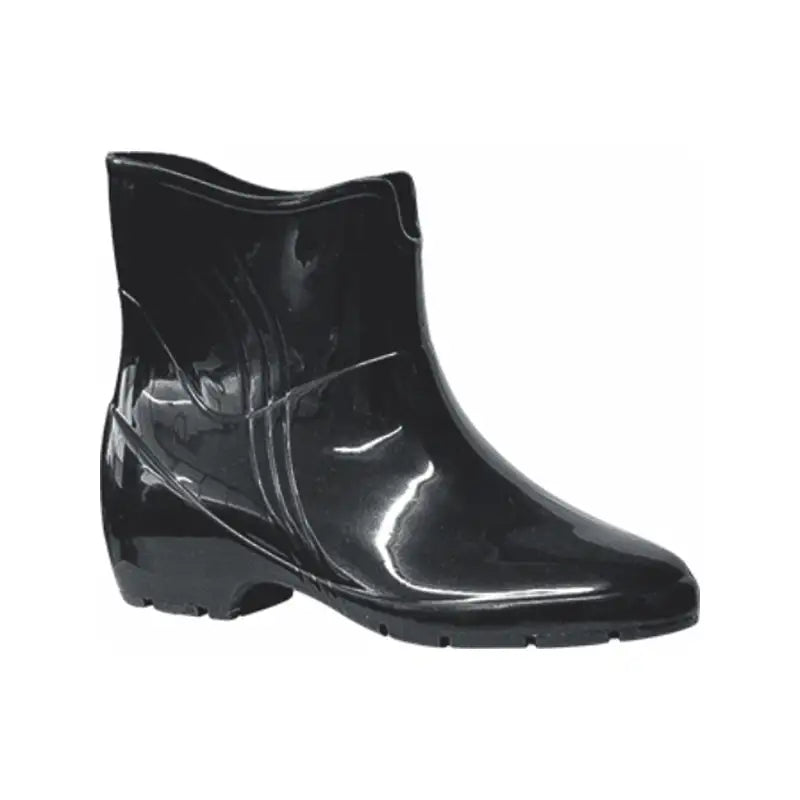 Bota Pvc Feminina Preta Forro Meia Pat 36