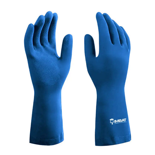 Luva Látex Azul Antiderrapante 8 M Imbat