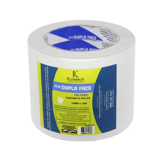 Fita Dupla Face Transparente 18X30m Kore C5