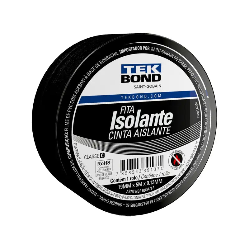 Fita Isolante 5Mx19mm Tekbond C10