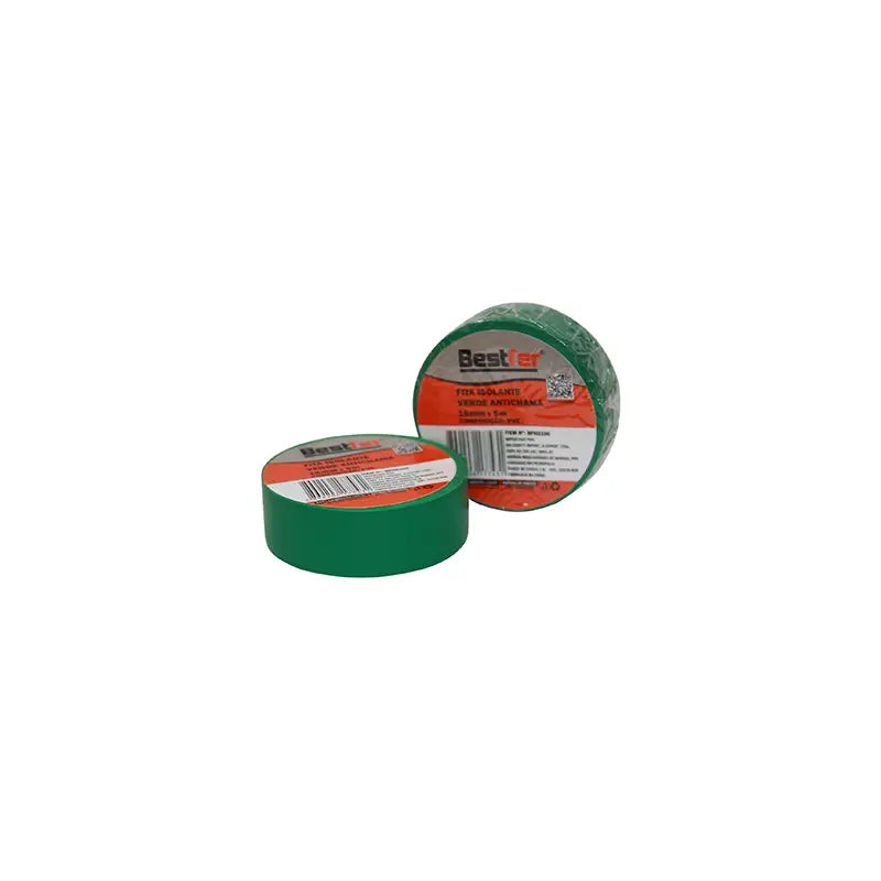 Fita Isolante 5Mx18mm Pvc Verde Bestfer