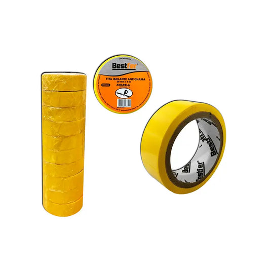 Fita Isolante 5Mx18mm Pvc Amarela Bestfer