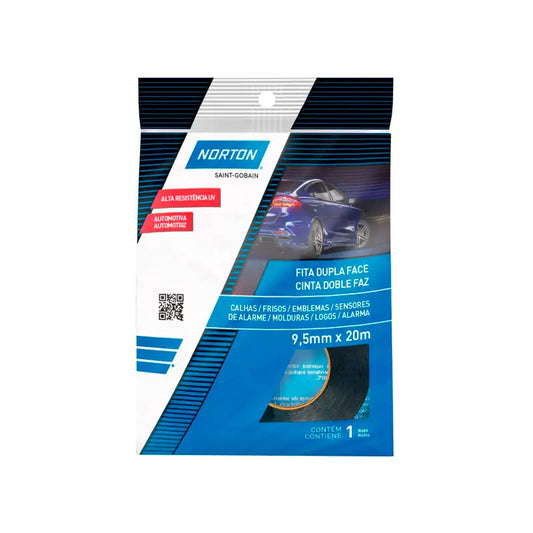 Fita Dupla Face Transparente 9,5X20m Friso Norton