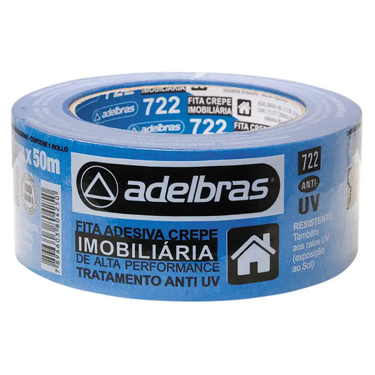 Fita Crepe 48Mmx50m Azul 722 Adelbras