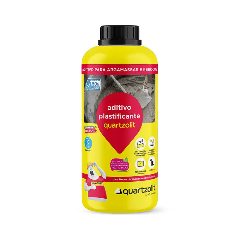 Impermeabilizante Argamassa 1L Plastificante Quartzolit