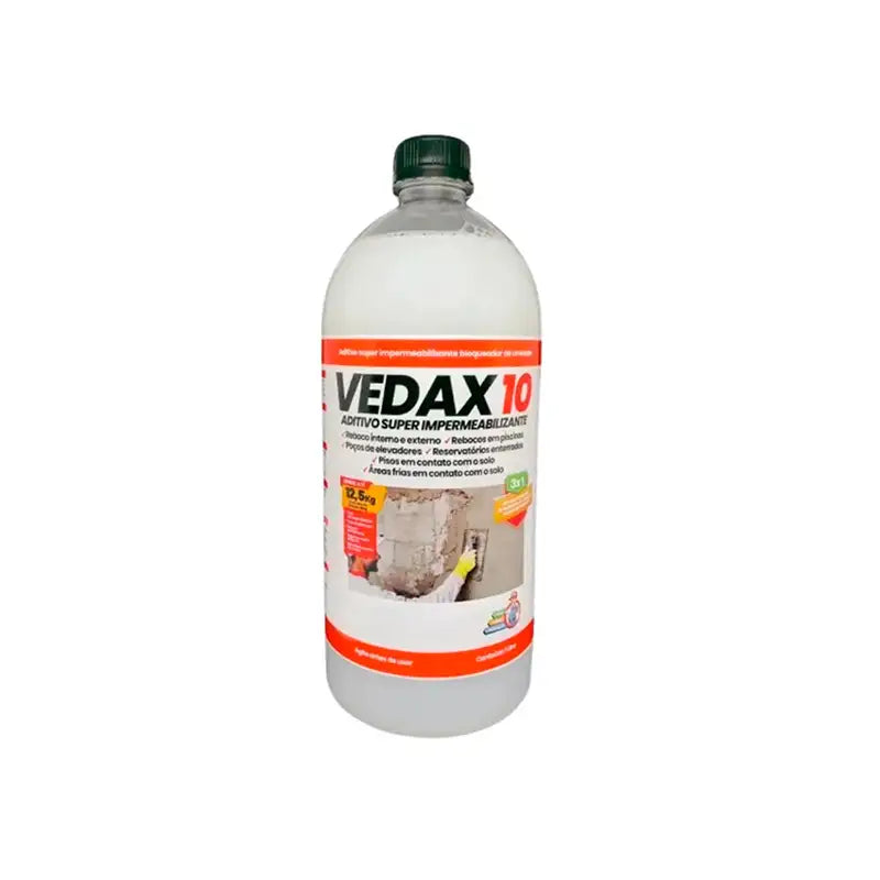 Impermeabilizante Aditivo 3Em1 Líquido 1L Vedax 10