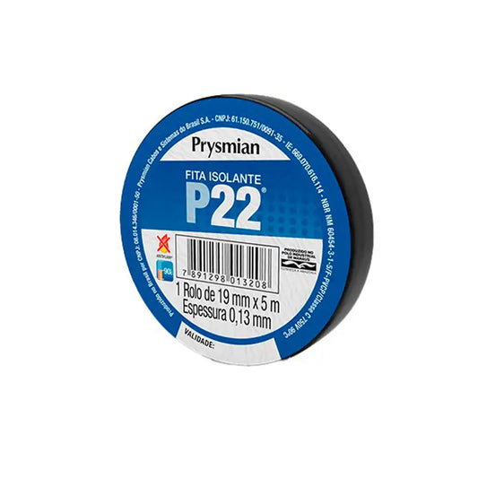 Fita Isolante Preta 05Mx13mm P22 Prysmian Pirelli C10